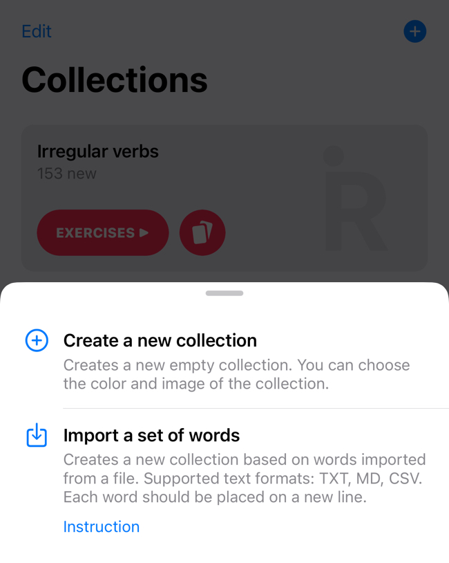 3. Go to the “Study” section in the app and click (+) on the top bar.